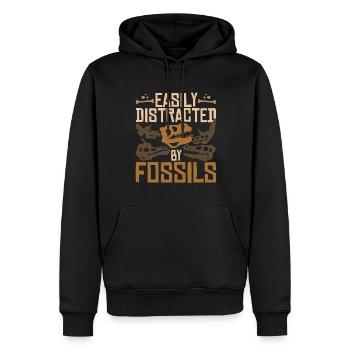 Fossilien Dino Geschenk Lustiges Paläontologie - Männer Premium Bio Hoodie - Schwarz - Vorne - Nico (187cm)