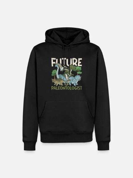 Future Paleontologist Dino Paleontology - Men’s Premium Organic Hoodie - black