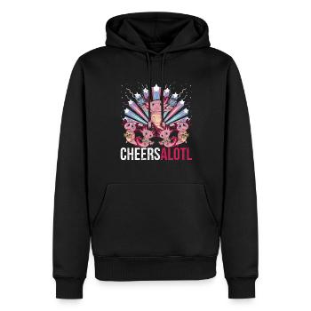 Cheersalotl Pet Gift Cheerleader Axolotl - Sweat à capuche Premium bio Homme - noir - Devant - Nico (187cm)
