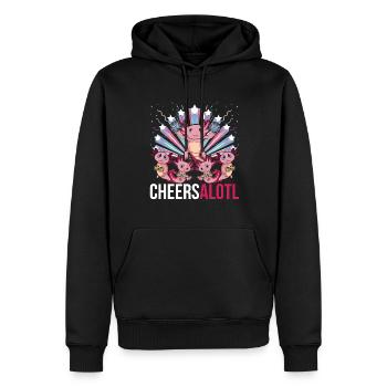 Cheersalotl Amphibian Cadeau Cheerleading Axolotl - Sweat à capuche Premium bio Homme - noir - Devant - Nico (187cm)