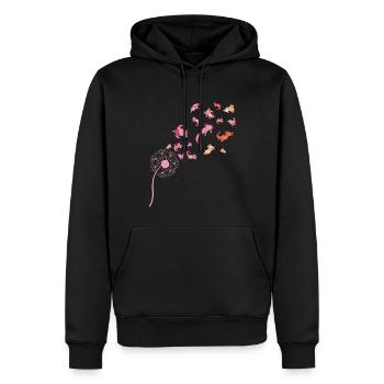 Salamandre Amphibiens Cadeau Pissenlit Axolotl - Sweat à capuche Premium bio Homme - noir - Devant - Nico (187cm)