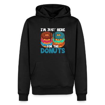 Süßigkeiten Streusel Donut Geschenk Lustiges Donut - Männer Premium Bio Hoodie - Schwarz - Vorne - Nico (187cm)