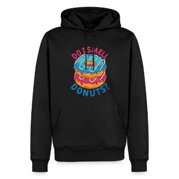 Rieche ich etwa Donuts Lustiges Streusel Donuts - Männer Premium Bio Hoodie - Schwarz - Vorne - Nico (187cm)