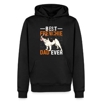 Meilleur chien papa cadeau de fête des pères Frenchie - Sweat à capuche Premium bio Homme - noir - Devant - Nico (187cm)