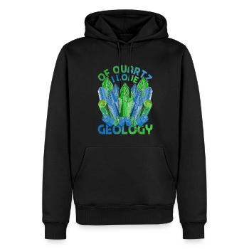 Quarz Geologe Natürlich liebe ich Geologie - Männer Premium Bio Hoodie - Schwarz - Vorne - Nico (187cm)