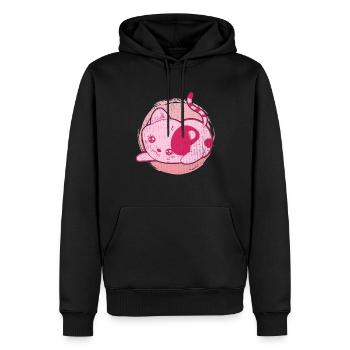 Chat amoureux animal de compagnie cadeau Kawaii Cat - Sweat à capuche Premium bio Homme - noir - Devant - Nico (187cm)