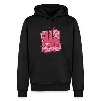 Blumen Amphibien Geschenk Lustiges Kawaii Frosch - Männer Premium Bio Hoodie - Schwarz - Vorne - Nico (187cm)