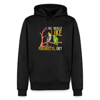 Vogelliebhaber Vogel Geschenk Lustiges Sittich - Männer Premium Bio Hoodie - Schwarz - Vorne - Nico (187cm)