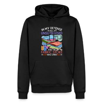 Knitting Seamstress Flower Sewing Machine Gift Sewing - Men’s Premium Organic Hoodie - black - Front - Nico (187cm)