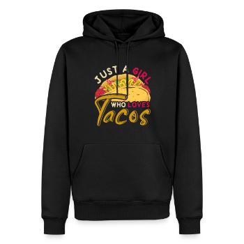 Taco cadeau mexicain pour fille de restauration rapide - Sweat à capuche Premium bio Homme - noir - Devant - Nico (187cm)