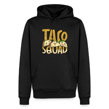 Taco Squad Mexican Fast Food Gift Taco - Sweat à capuche Premium bio Homme - noir - Devant - Nico (187cm)