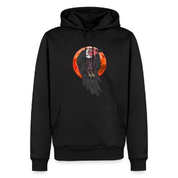 Raubvogel Aasfresser Tier Geschenk Vollmond Geier - Männer Premium Bio Hoodie - Schwarz - Vorne - Nico (187cm)