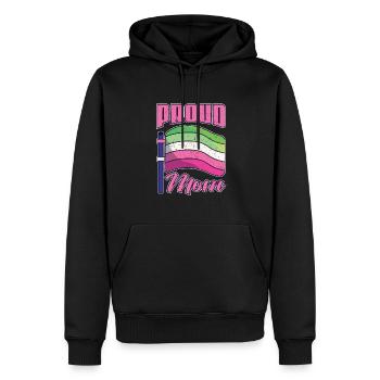 Fière maman Abrossexuelle Cadeau de la fête des mères LGBT - Sweat à capuche Premium bio Homme - noir - Devant - Nico (187cm)