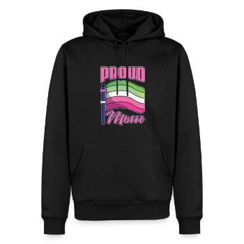 Fière maman LGBT Cadeau de la fête des mères Abrossexual - Sweat à capuche Premium bio Homme - noir - Devant - Nico (187cm)
