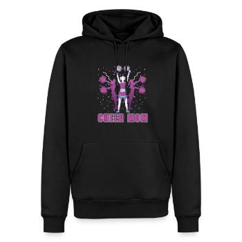 Cheerleader Maman Cadeau de fête des mères Cheerleading - Sweat à capuche Premium bio Homme - noir - Devant - Nico (187cm)