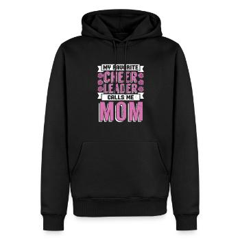 Sport Mein liebster Cheerleader nennt mich Mama - Männer Premium Bio Hoodie - Schwarz - Vorne - Nico (187cm)