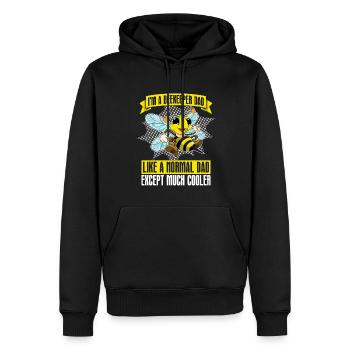 Apiculteur papa insecte fête des pères cadeau abeille apiculteur - Sweat à capuche Premium bio Homme - noir - Devant - Nico (187cm)