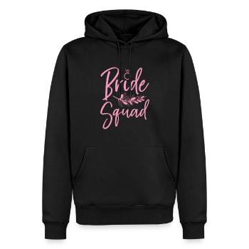 Team Braut Paar Heiraten Geschenk Hochzeit Braut - Männer Premium Bio Hoodie - Schwarz - Vorne - Nico (187cm)
