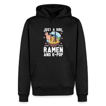 Koreanische Pop Musik Ramen Mädchen Geschenk K Pop - Männer Premium Bio Hoodie - Schwarz - Vorne - Nico (187cm)