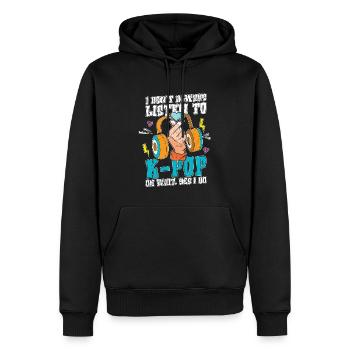 Ich höre nicht immer K Pop Lustiges Geschenk K Pop - Männer Premium Bio Hoodie - Schwarz - Vorne - Nico (187cm)