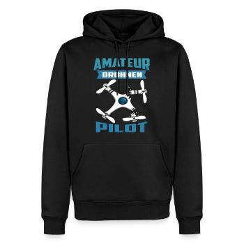 Amateur Pilot schrottet Drohne - Männer Premium Bio Hoodie - Schwarz - Vorne - Nico (187cm)