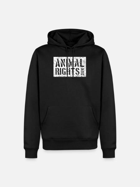 ANIMAL RIGHTS NOW VEGAN - Men’s Premium Organic Hoodie - black