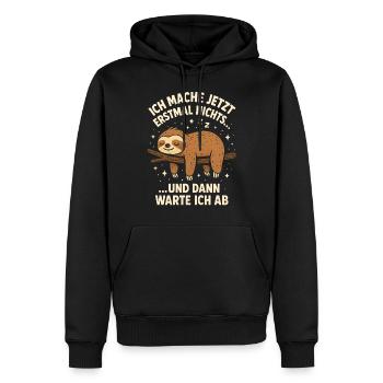 Je ne vais rien faire de drôle pour l’instant - Sweat à capuche Premium bio Homme - noir - Devant - Nico (187cm)