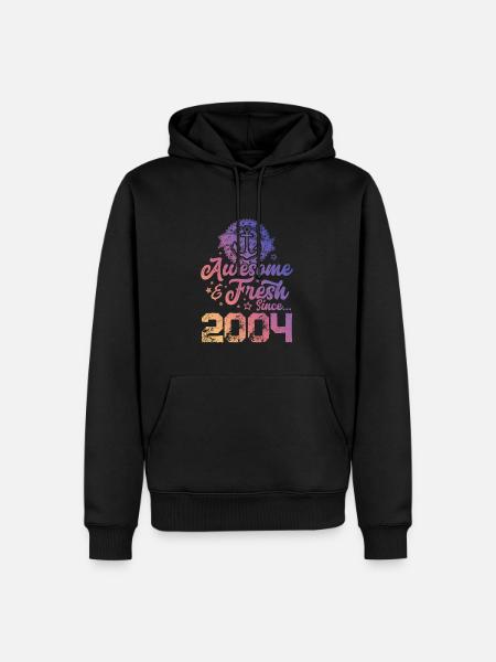 2004 génial frais - Sweat à capuche Premium bio Homme - noir