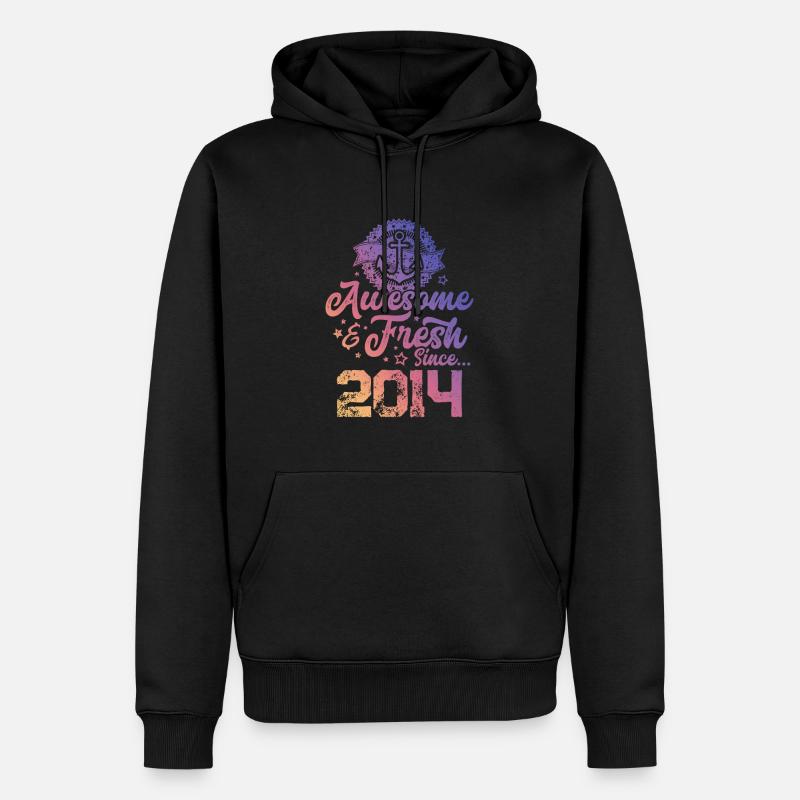 2014 awesome fresh - Männer Premium Bio Hoodie - Schwarz