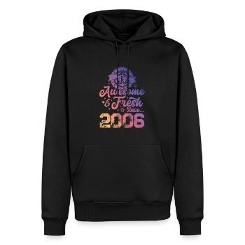 2006 awesome fresh - Männer Premium Bio Hoodie - Schwarz - Vorne - Nico (187cm)