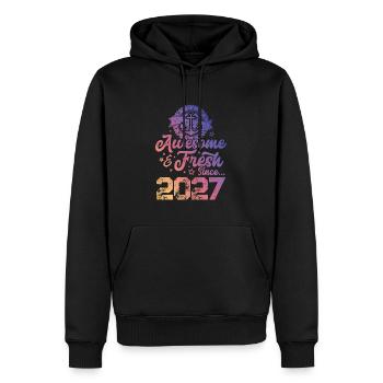 2027 super frais - Sweat à capuche Premium bio Homme - noir - Devant - Nico (187cm)