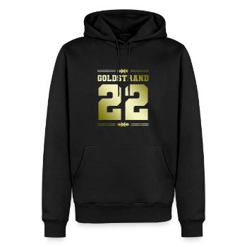 Sables d’Or 22 - Sweat à capuche Premium bio Homme - noir - Devant - Nico (187cm)