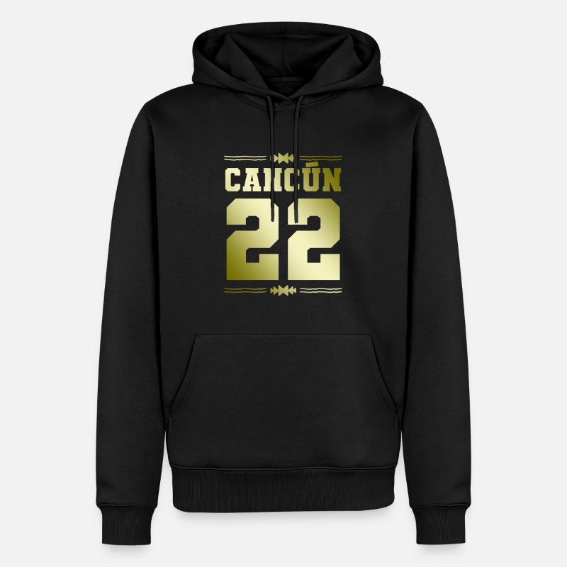 Cancun 22 - Männer Premium Bio Hoodie - Schwarz