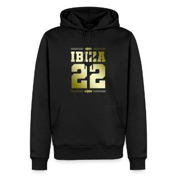 Ibiza 22 - Sweat à capuche Premium bio Homme - noir - Devant - Nico (187cm)