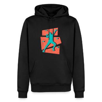 Escalade Escalade Escalade Alpinistes Boulder - Sweat à capuche Premium bio Homme - noir - Devant - Nico (187cm)