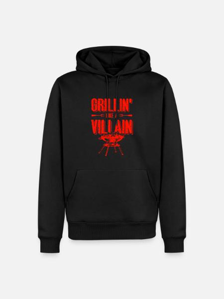 grill funny saying - Men’s Premium Organic Hoodie - black