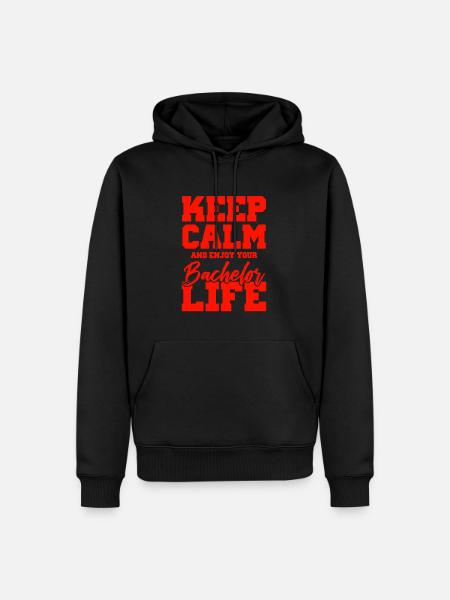 keep calm bachelor - Men’s Premium Organic Hoodie - black