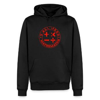 mathématiques - Sweat à capuche Premium bio Homme - noir - Devant - Nico (187cm)
