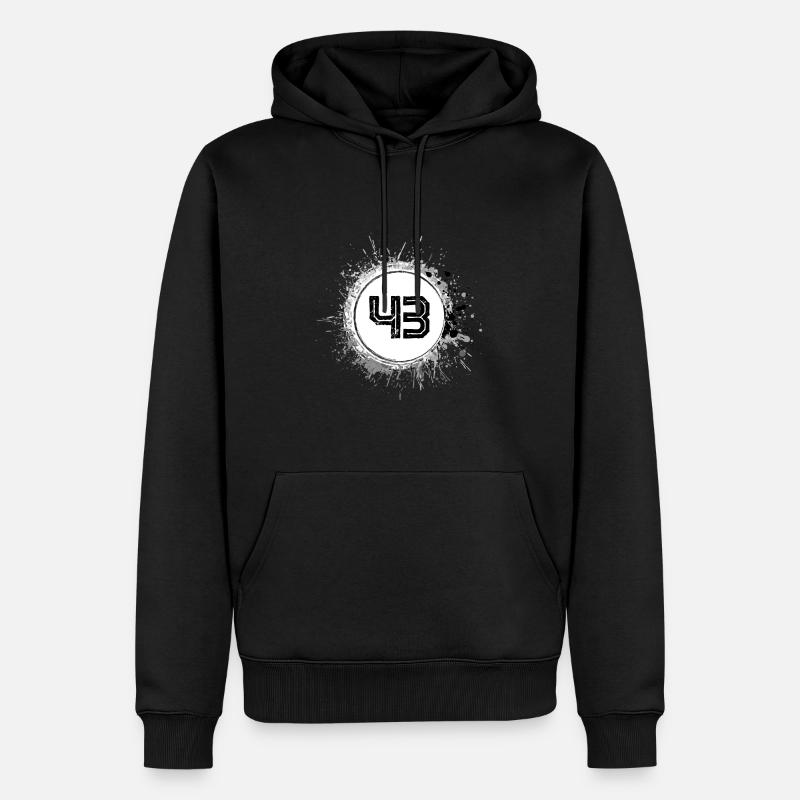 43 Nombre d’objets blob - Sweat à capuche Premium bio Homme - noir