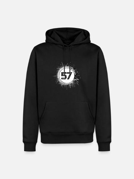 57 Number of blobs - Men’s Premium Organic Hoodie - black
