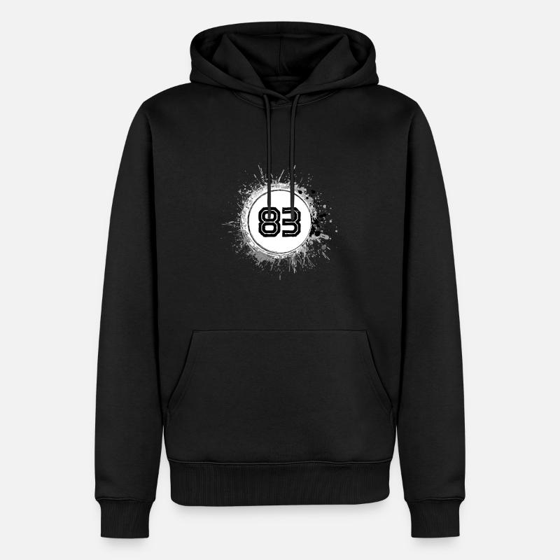 83 Nombre d’objets blob - Sweat à capuche Premium bio Homme - noir