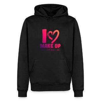 Ich liebe Make up - Männer Premium Bio Hoodie - Schwarz - Vorne - Nico (187cm)