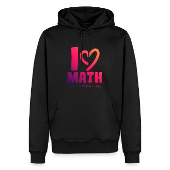 I love math - Men’s Premium Organic Hoodie - black - Front - Nico (187cm)
