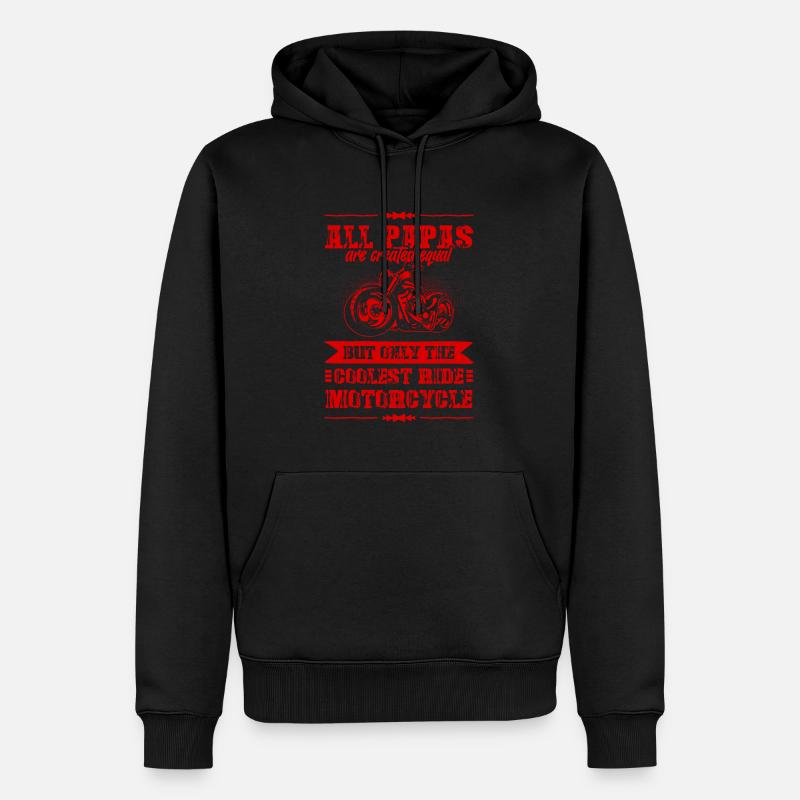 Papa Moto - Sweat à capuche Premium bio Homme - noir