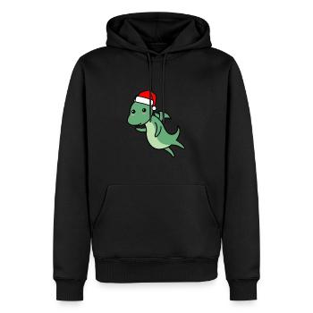 Drache Comic Weihnachten Xmas - Männer Premium Bio Hoodie - Schwarz - Vorne - Nico (187cm)