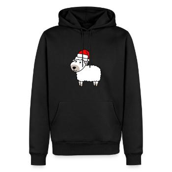 Sheep Comic Christmas Xmas - Men’s Premium Organic Hoodie - black - Front - Nico (187cm)