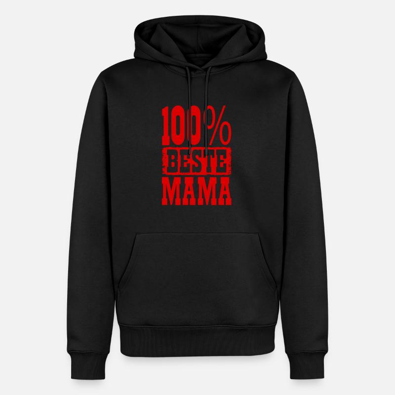 Beste Mama - Männer Premium Bio Hoodie - Schwarz