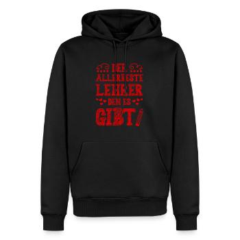 Allerbester Lehrer - Männer Premium Bio Hoodie - Schwarz - Vorne - Nico (187cm)