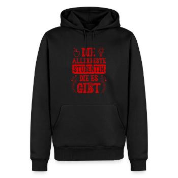 Allerbeste Studentin - Männer Premium Bio Hoodie - Schwarz - Vorne - Nico (187cm)