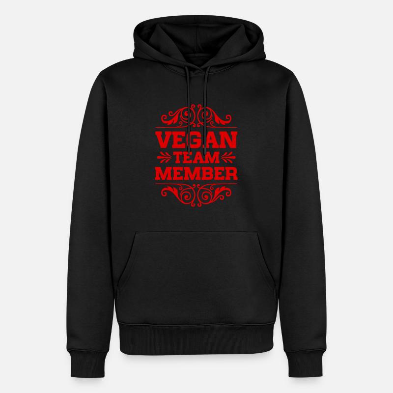 Membre de l’équipe végétalienne - Sweat à capuche Premium bio Homme - noir